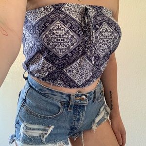 Strapless crop top